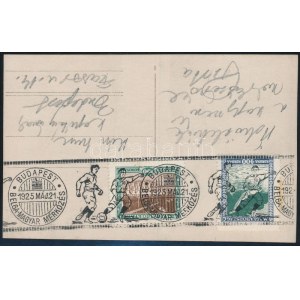 1925 Alkalmi képeslap BUDAPEST / BELGA-MAGYAR MÉRKŐZÉS alkalmi bélyegzéssel ...
