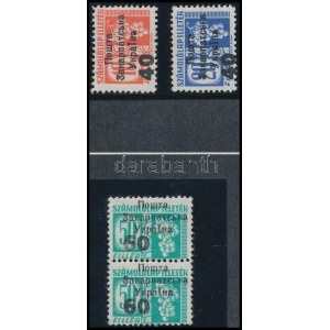 Ungvár II. 1945 4 db Számolólap illetékbélyeg (415.000) / 4 stamps. Signed: Bodor