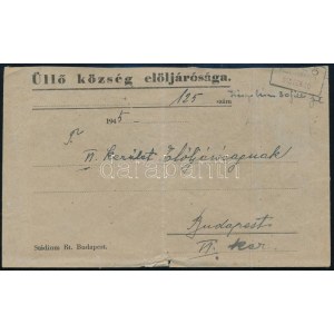 1945 feb. 20 Levél Üllőről Budapestre 30f készpénz bérmentesítéssel ...