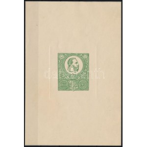 1921 50 éves a kőnyomatos bélyeg zöld emlékív / Souvenir sheet green