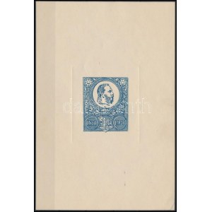 1921 50 éves a kőnyomatos bélyeg kék emlékív / Souvenir sheet blue (jobb alsó sarka törött / folded corner...