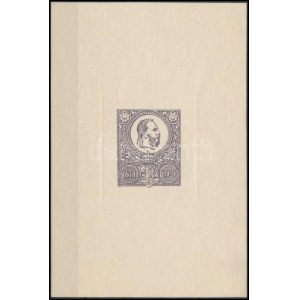 1921 50 éves a kőnyomatos bélyeg szürke emlékív / Souvenir sheet gray