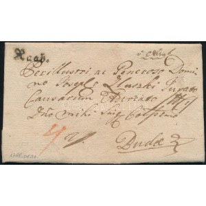 1788 Portós levél / Unpaid cover Raab - Buda