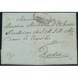 1828 Portós levél / Unpaid cover gR: / TAPOLTSAN - Felső Buda