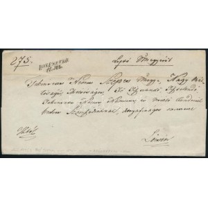 1843 Hivatalos levél / Official cover ROSENBERG - Lőcse