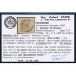1850 6kr MP III világos barna, kivágáson / light brown, on cutting BONYHÁD Signed: Ferchenbauer. Certificate...