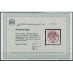1850 6kr HP Ia vörösesbarna, szűkre vágva / reddish brown, with lilipit cutting. WARASDIN Certificate...