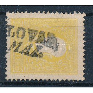 1858 2kr II. típus sárga / yellow (BEL)LOVAR Signed: Ferchenbauer
