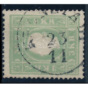 1858 3kr világoszöld centrált / light green, centered KARLSTADT Identification: Strakosch