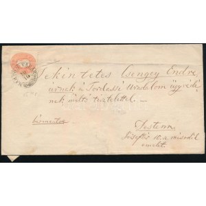 ~1861 5kr levélen / on cover MARTON VÁSÁR