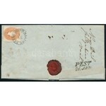 1863 Ajánlott levél 5kr + 10kr bérmentesítéssel / Registered cover with 5kr + 10kr franking MARTON VÁSÁR - PEST...