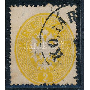 1863 2kr sötétsárga / dark yellow KOMÁR