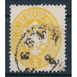 1863 2kr sárga / yellow PESTH