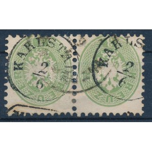 1864 3kr zöld pár / green pair KARLSTADT