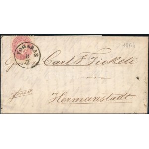 1864.02.08. 5kr 9 1/2 fogazású bélyeg felhasználása 1864. június 1 előtt levélen + szakirodalom mellékelve ...