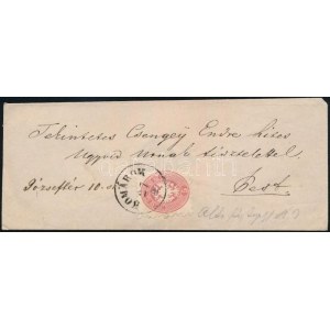 ~1864 5kr levélen / on cover KOMÁROM