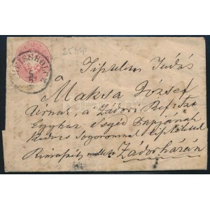 1866 5kr levélen / on cover THEISSHOLCZ - (RI)MA(SZ)OMBATH