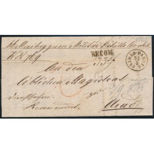 1866 Ajánlott levél / Registered cover CSANÁD-PALOTA - Arad