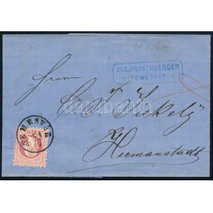 1867 5kr levélen / on cover TEMESVÁR