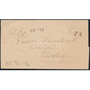 1867 Franco levél MARCZALY - KESZTHELY