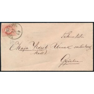 1869 5kr levélen / on cover TÓT-MEGYER (Gudlin 500 p)