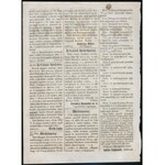 1858 Előérvénytelenített Hírlapilletékbélyeg újságcímlapon ...
