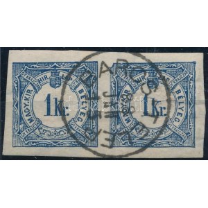 1888 Hírlapilleték pár / Newspaper duty stamps pair BARCS-TELEP