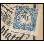 1892 1kr Hírlapilletékbélyeg osztrák újságlapon / 1kr Newspaper duty stamp on page of Austrian newspaper BUDAPEST...