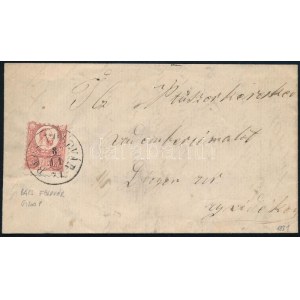 1871 5kr távolsági levélen / on domestic cover BÁCS FÖLDVÁR