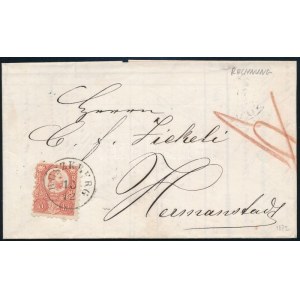 1872 Réznyomat 5kr számlán / on invoice RUSZKBERG - Hermanstadt