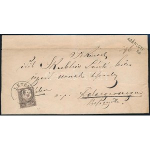 1873 Ajánlott levél 15kr bérmentesítéssel / Registered cover with 15kr franking LETENYE - NAGYKANIZSA - ...