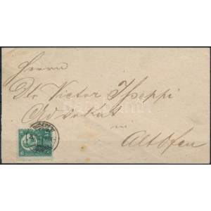 1874 Réznyomat 3kr helyi levélen / Mi 9 on local cover BUDAPEST - Altofen