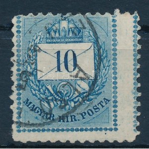 1874 10kr elfogazva / shifted perforation