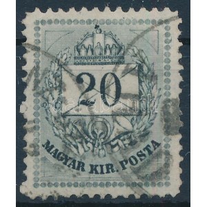 1874 20kr ernyős vésésjavítással / retouche (ex Lovász)