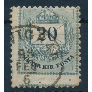 1881 20kr elfogazva / shifted perforation