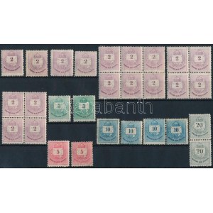 1881 32 db bélyeg közte változatok, összefüggések, lemezhibák / 32 stamps with varieties, units, plate flaws etc...
