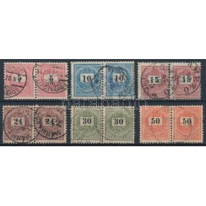 1889 6 db krajcáros pár klf lemezhibákkal / 6 pairs with plate flaws