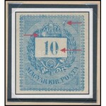 1874 10kr díjjegyes boríték, használatlan, lemezhibákkal / 10kr PS-cover with plate flaws...