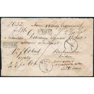 1874 Pénzes levél / Insured cover TASS