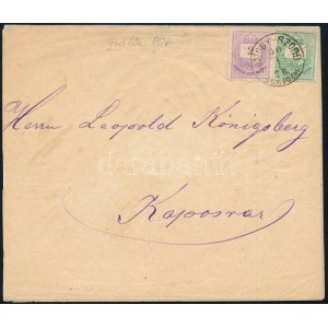 1876 2kr + 3kr levélen. Korai ritka bélyegzésű levél. / on cover SOMOGY-SZOBB / SOMOGY M. ...