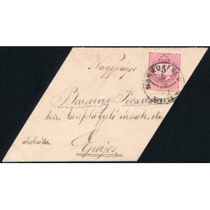 1883 5kr levélen / on cover MÁRKUSFALVA - Eperjes