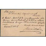 1884 Ajánlott 2kr díjjegyes levelezőlap 2 x 5kr díjkiegészítéssel / Registered PS-card with 2 x 5kr addtional franking ...