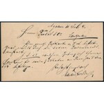 1894 2kr díjjegyes levelezőlap Svájcba, ott megportózva / PS-card to Switzerland...