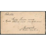 1899 3kr perfin bélyeg helyi levélen / perfin stamp on local cover