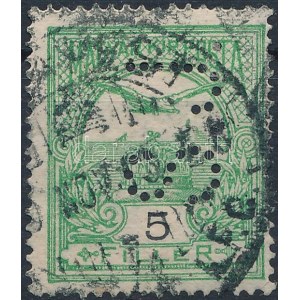 1909 Turul 5f S.J. perfin (Lente 300 p)