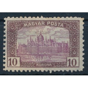 1919 Magyar Posta 10K próbanyomat, ragasztott papír  / Mi 260 proof
