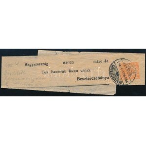 1905 Teljes címszalag Hírlapbélyeggel / Complete wrapper with Newspaper stamp BESZTERCZEBÁNYA