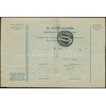 1906 Csomagszállító Turul 12f + 1K bérmentesítéssel / Parcel card with 12f + 1K franking VERSECZ Svájcba küldve ...