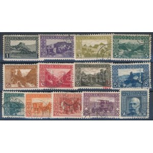 1906 13 db bélyeg 9-es fogazással / 13 stamps with perforation 9