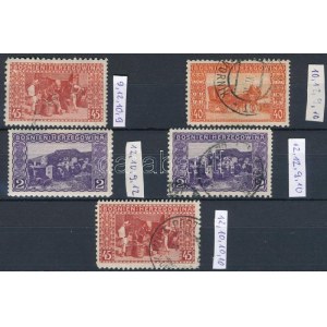 1906 5 db vegyes fogazatú bélyeg / 5 stamps with mixed perforation